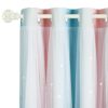 NICETOWN Blackout Curtains for Living Room  Large Window Covering with CutOut Stars Mix Net Curtains for Light Filter  Privacy Protected 2 Panels