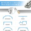 Ceiling Curtain Track Flexible Curtain Track Ceiling Track for Curtains Bendable Curtain Track Ceiling Wall Mount 9.8Ft Curved Curtain Track Syst