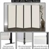 GOJOOASIS Room Dividers Folding Privacy Screens 4 Panel Partition White