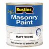 RUSTINS Masonry Paint Matt White 500ml