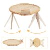 POHOVE Sofa Armrest Clip Tray Table Clip On Tray Sofa Table for Wide Couches Couch Arm Tray Table Wooden Sofa Arm Tray Table with Phone Holder fo