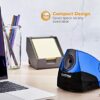Bostitch Personal Electric Pencil Sharpener, Powerful Stall-Free Motor, High Capacity Shavings Tray, Blue Chrome Metallic