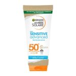 Garnier Ambre Solaire Sensitive Hypoallergenic Sun Cream SPF 50 Fair Sensitive Skin High SPF Factor 50 Water Resistant  Non Greasy Sunscreen No P