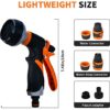 FINFEVER Garden Hose Spray Gun High Pressure Spray Nozzle 8 Adjustable Patterns Hose Pipe Spray Gun with Quick Connect Adapters Faucet Connectors