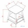 PAKUESQO Sofa Side Tables Double Open Desn Small Coffee Table Coffee Tables Solid Wood Legs Movable Minimalist Mini Table Living Room Sofa Side C