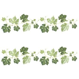 LAOKEAI Ivy Wall Stickers, Reusable Plant Decals, Wall Decals Vines Border Wall Decor Stickers for Kitchen Living Room Decorations(2 Unit*60cm)