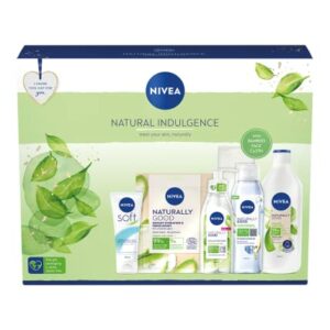 NIVEA Natural Indulgence Gift Set 6 Pieces Gorgeous NIVEA Gift Set Includes Shower Gel Face Wash Sheet Mask Body Lotion and More Gifts for Women