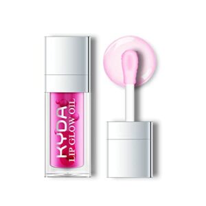KYDA Hydrating Lip Glow Oil Moisturizing Crystal Jelly Lip Oil Gloss Transparent Lip Oil Tinted for Lip Care Prevents Chapped Lips007Raspberry Re
