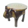 Indian Handmade Beautiful Wooden Elephant Shape Decorative Table Footstool Wooden Elephant Table for Home Decor Room Decor and Gift