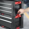 KETER 7 Drawer Trolley Module - Workshop Trolley for Small and Large Tools - Removable Swivel Castors with Brakes, 3 Removable Castors - Locking