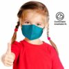 NUR Kids 100 Cotton Breathable Face Mask 5Pack Contrasting Adjustable Ear Loops 3Layer Protection Soft Machine Washable Durable for Everyday Use