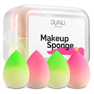 Makeup Sponge Blender DUAIU 4 pcs Gradient Beauty Blender Foundation Sponges Set Concealer Sponge Applicator Sponges
