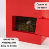 Wrenbury Postbox Birdhouse - Traditional Red Letter Box Bird House - UV Resistant Durable Resin Bird Box - Bird Nesting Box for Smaller Birds inc