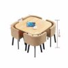 Table and Chairs Dining Set Farmhouse Style Dining Table and Chair Combination Balcony Living Room Dining Table Coffee Bread Dessert Table Wester