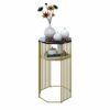 Side Table Round Metal End Table Sofa Table Modern Side Table Flower Stand Lamp Table Bedside Tables for Living Room Entryway Corner table9871 Co