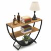 Axdwfd Console table 3 Tiers Console Sofa Side Table Bookshelf Entryway Accent Tables Storage Shelf Living Room Entry Hall Table