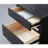 QLIGHA Bedside Tables with 2 Drawers Nightstand Cabinet with Open Storage Shelf Small End Side Table Wood Sofa Coffee Tea Table for Living RoomBe