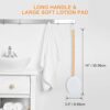 MAQUITA Back Cream Applicator 2 in 1 Body Brush Long Range Handle with 3 Pads Back Brush Convenient for SelfApplication Portable Travel Back Scru