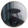 Artiz Round Creative Table Marble End Tables Light Luxury Marble Side Table Small Coffee Table Doublelayer Storage Simple Bedside Table Nightstan