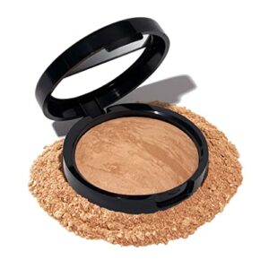 LAURA GELLER NEW YORK AwardWinning Baked BalancenBrighten Color Correcting Powder Foundation  Golden Medium  Buildable Light to Medium Coverage