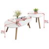Wood Nesting Coffee TableMinimalist Sofa Side Tables Set Of 2Modern Nesting TableSide End Table For Small SpacesEasy Assemblyfor Living Room Bedr
