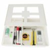 BORDSTRACT Under Desk Storage Drawer, Self Adhesive Under Table Drawer Attachment, Hidden Plastic Desk Storage Tray for Office, Kitchen, Home and