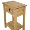 Mews Corona 1 Drawer Console Table, Waxed Pine, W 53 x D 35 x H 73cm