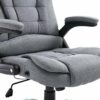 Cherry Tree Furniture Executive Recline Extra Padded Office Chair (Grey Fabric)