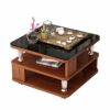 Desks DD Side Table Small Coffee Table In The Living Room Bedroom Bedside Table Balcony Coffee Table 3tier Shelf Glass Table Top Wooden Stand Wor