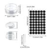 AMANMAN 100 Pcs Sample Pots Travel Cosmetic Jar 3ml3g Small Plastic Containers Empty Clear Tin Bottles with Lids Labels Spatula Makeup Accessorie
