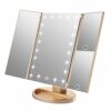 WEILY Lighted Makeup Mirror with 21 LED Lights Dual Power Supply 2X3X Magnifying LED Adjustable Brightness and Angle Black