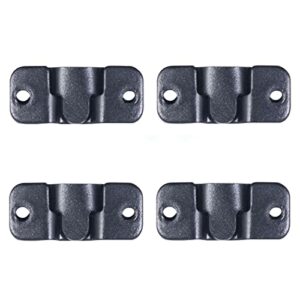 HOWDIA 8 Black Flush Mount Brackets Picture Hanging Hooks, Heavy Duty Universal Connector for Hanging Picture Frame Mirror or Connecting Sofa Fur