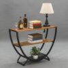 Axdwfd Console table 3 Tiers Console Sofa Side Table Bookshelf Entryway Accent Tables Storage Shelf Living Room Entry Hall Table