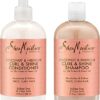 Shea Moisture Coconut  Hibiscus Curl  Shine Shampoo and Conditioner Set Wsilk Protein and Neem Oil 13 Oz Bottles by Shea Moisture