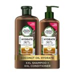 Herbal Essences Coconut Oil Vegan Shampoo and Conditioner Set for Dry Hair Hydrating Coconut Shampoo And Conditioner A Set of Natural Hair Produc