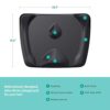 Topo Mini by Ergodriven | The Smaller Not-Flat Standing Desk Anti-Fatigue Mat with Calculated Terrain (Obsidian Black)