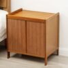 BAIHAO Home Side Table Bedroom Bedside Table Sofa Side Cabinet Square Table Small Coffee Table Corner Table Mini Living Room Shelf with Storage D