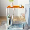 SUNWEIHAOA Small Coffee Table Side Table C Shaped End TableIndustrial Laptop Table for Small Space Living Room Bedroom Easy Assembly Nightstand S