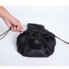 MUXItrade Lazy Drawstring Make up Bag Portable Large Travel Cosmetic Bag Pouch Travel Makeup Pouch Storage Organiser For Women Girl Black