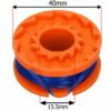 SPARES2GO 2.5m Line Spool & Cover Compatible with McGregor MCT1825 MCT2X1825 18v Strimmer Trimmer 1.5mm