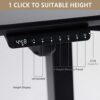 cheertech Electric Height Adjustable Standing Desk, Luxury Editon, 140 x 60cm Electric Sit Stand Desk Lifting Computer Workstation, Ergonomic Sta