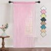 HSYLYM Knitting String Curtain Panels Dense Polyester Fringe Curtain Fly Screens Room Divider for Door Window DecorEcru90x200cm