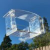 Window Bird Feeder with Removable Seed Tray with Drainage Holes, Clear Window Bird Feeder with Strong Suction Cups, Outdoor Window Bird Feeder wi