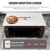 GFSDGF Electric Heating Table Lifting Coffee Table Marble Slate Table Top 360 ThreeDimensional Heating with Invisible Induction Cooker 10Mm Thick