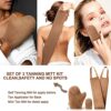 CeleCily Fake Tan Mitt Applicator  3 in 1 Tanning Mitts Self Tanning Mitt Applicator Self Tan Mitt Tanning Mitten Sunless Tanner Mitt With Thumb