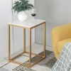 SFFZY Lron Tea Table Simple Modern Creative Sofa Side Table Living Room Small Storage Square Coffee Table
