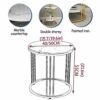 HQBL Minimalist Modern Faux Marble Round Coffee Table2Tier Sofa Side Table for Living Room Household EssentialsUnique Iron Frame Storage Shelf