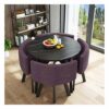 Table and Chairs Dining Set Farmhouse Style Simple Table and Chair Set Modern Living Room Table and Chair Combination Home Kitchen Solid Wood Din