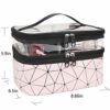 MKPCW Makeup Bags Double Layer Travel Cosmetic Cases Make up Organizer Toiletry Bags Pink
