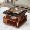 Desks DD Side Table Small Coffee Table In The Living Room Bedroom Bedside Table Balcony Coffee Table 3tier Shelf Glass Table Top Wooden Stand Wor